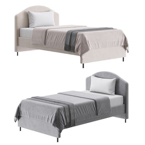 Upholstered bed frame 3d model Download Maxve