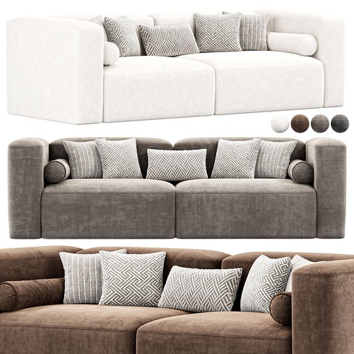 Mags 2 Seater Combination 1 Sofa By Hay 3d model Download Maxve