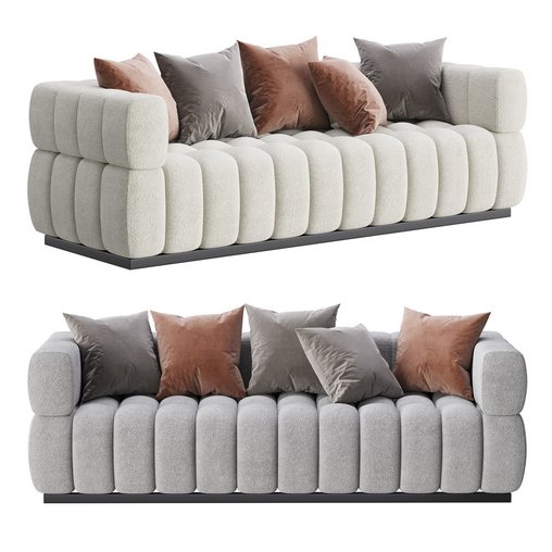 Marat boucle sofa 3d model Download Maxve