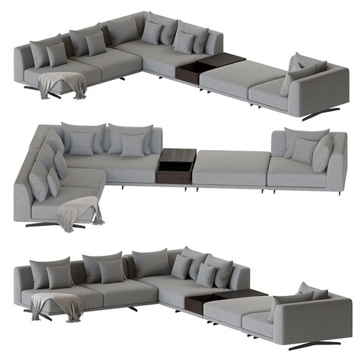 endless sofa 2 3d model Download Maxve