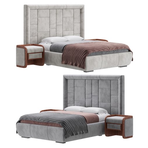 Fly Grace Bed 3d model Download Maxve
