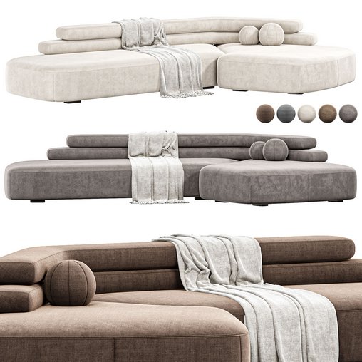 Rift Sofa By Moroso 3d model Download Maxve