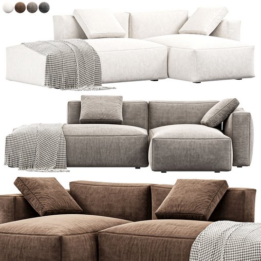 Mags Soft Lounge Sofa By Hay 3d model Download Maxve