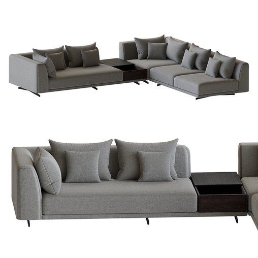 Endless sofa 4 3d model Download Maxve