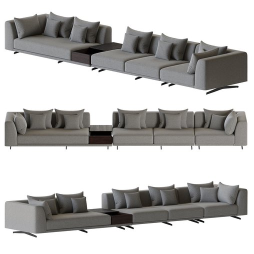 Endless sofa 5 3d model Download Maxve