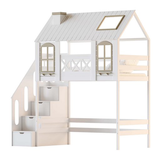 Childrens bed loft house Asnen 3d model Download Maxve