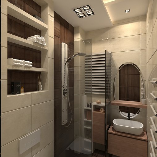 small bathroom 3d model Download Maxve