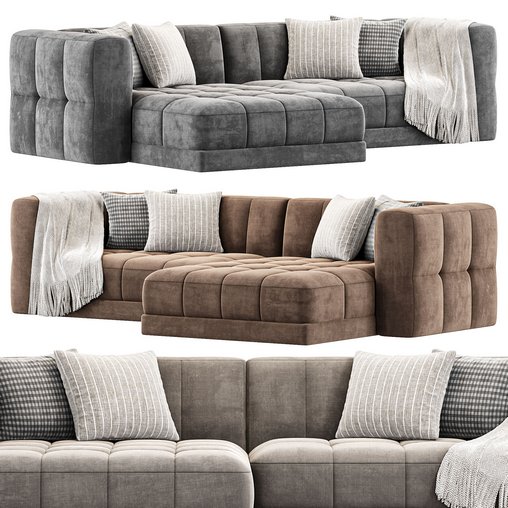 Tavi 2 Piece Laf Sectional Sofa By Highfashionhome 3d model Download Maxve