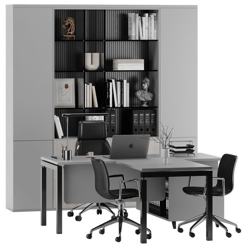 Boss Desk - Office Furniture 16 3d model Download Maxve