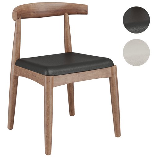 Elbow Chair Natural Oak 3d model Download Maxve