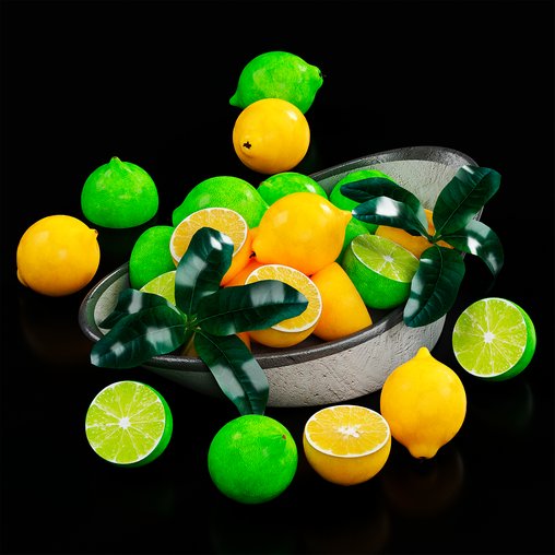 Lemons 3d model Download Maxve