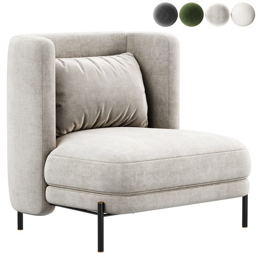 Milos armchair 3d model Download Maxve