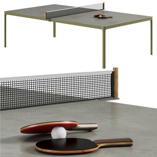 Play Gaming Tennis Table By Ethimo 3d model Download Maxve