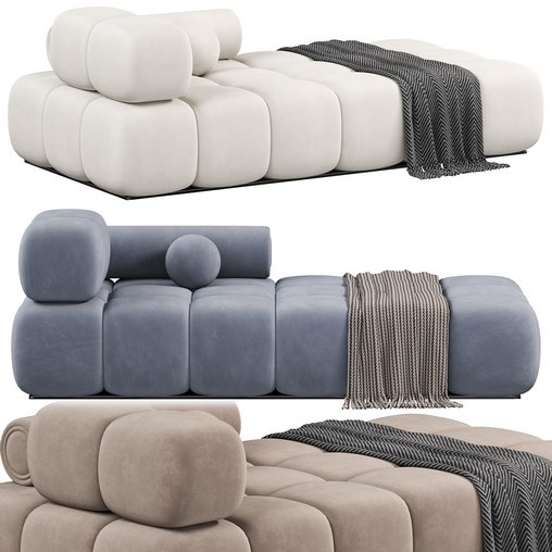 Contemporary Modular Sofa Settee 3d model Download Maxve