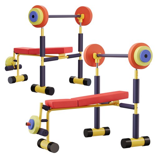 Redmon Fun and Fitness Exercise Equipment for Kids 3d model Download Maxve