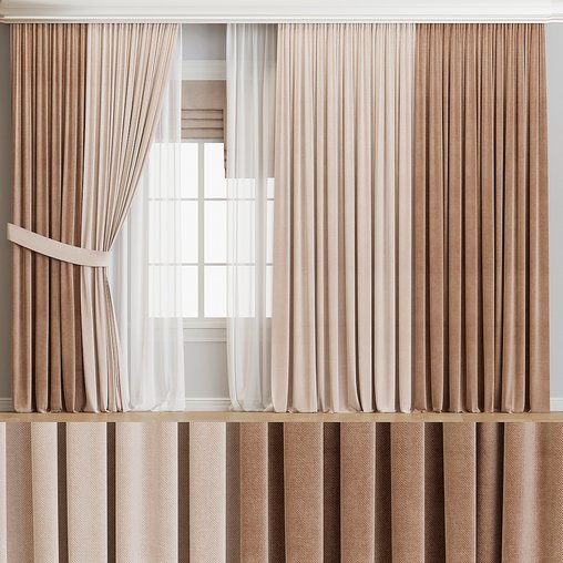 curtain03 3d model Download Maxve