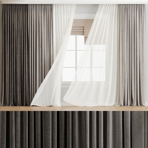 curtain02 3d model Download Maxve