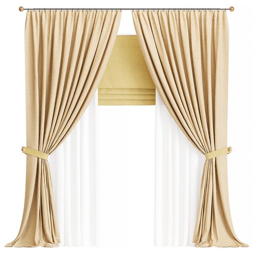 curtain01 3d model Download Maxve