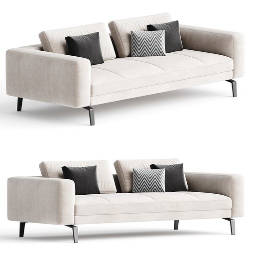BRUCE Sofa By Zanotta 3d model Download Maxve