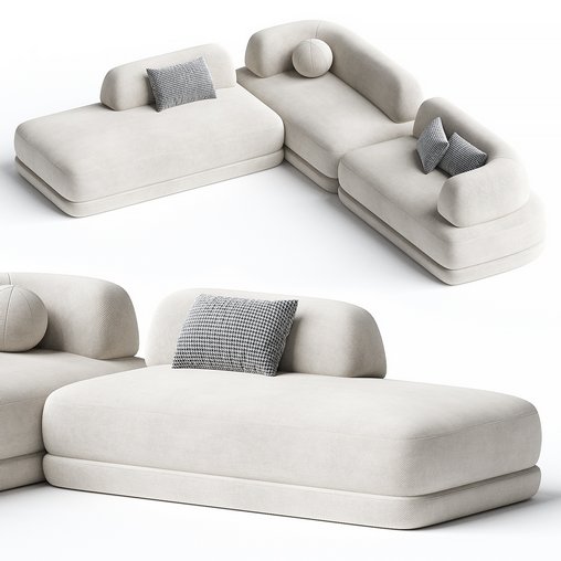 Bumber Sofas from Zanotta 3d model Download Maxve