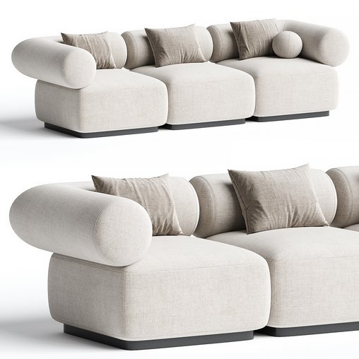 OFFO Modular sofa By annud 3d model Download Maxve