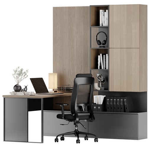Boss Desk - Office Furniture 17 3d model Download Maxve