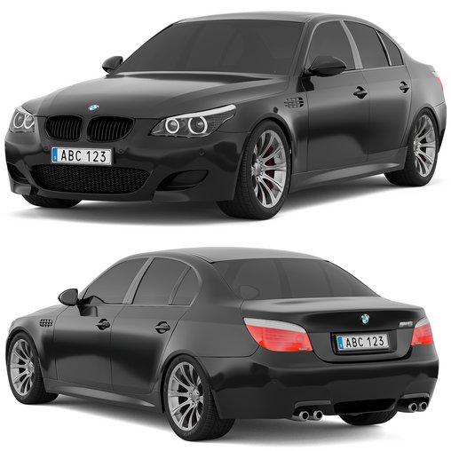BMW M5 E60 3d model Download Maxve