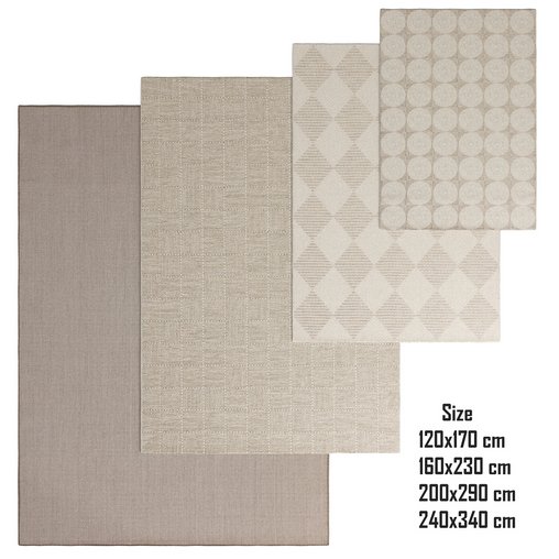 Rug Nillo Taupe and Rug Lex Beige By Benuta 3d model Download Maxve