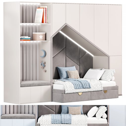 Kids bedroom ideas kids bed 3d model Download Maxve