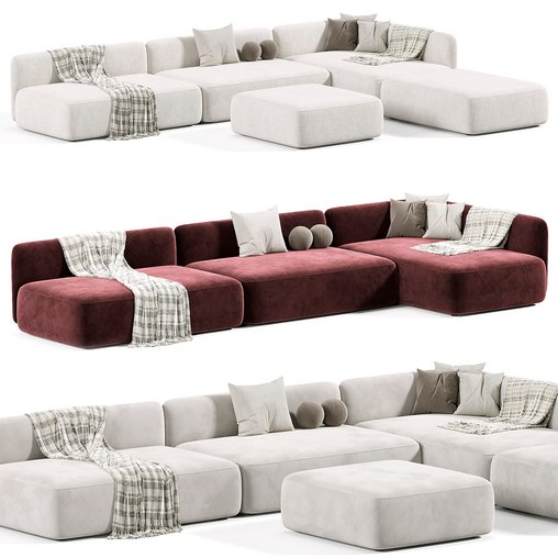 Cosy Sofa By MDF Italia 3 3d model Download Maxve