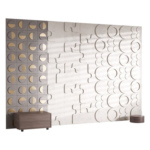 Decorative Wall panel 64 3d model Download Maxve