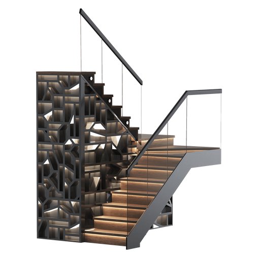 Stair modern 3d model Download Maxve