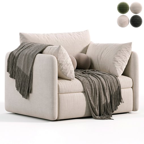 Andersen armchair 3d model Download Maxve
