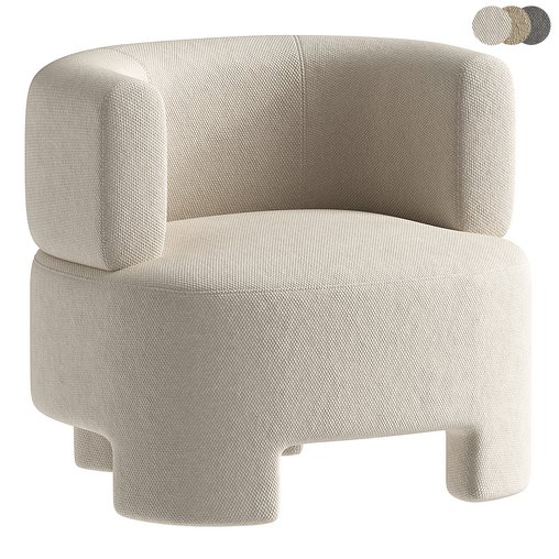 Darrel armchair 3d model Download Maxve