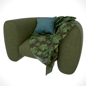 Cinnamon armchair 3d model Download Maxve