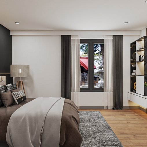 Modern bedroom interior design 3d model Download Maxve