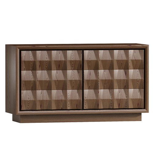 Carved Pattern 6-Drawer Dresser 3d model Download Maxve