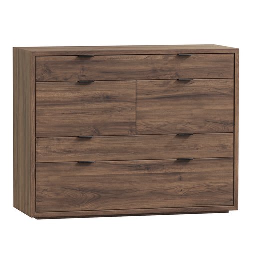 Drawer Chest Of Drawers In Solid Oak 3d model Download Maxve