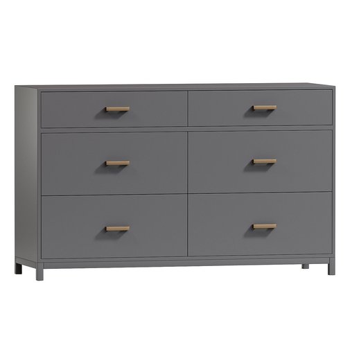 Chest of drawers Crate & Barrel Parke Charcoal 3d model Download Maxve