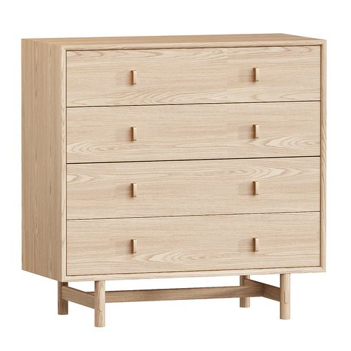 Chest of Drawers Light Brown 3d model Download Maxve