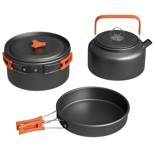 Oenbopo Camping Cookware Set 3d model Download Maxve