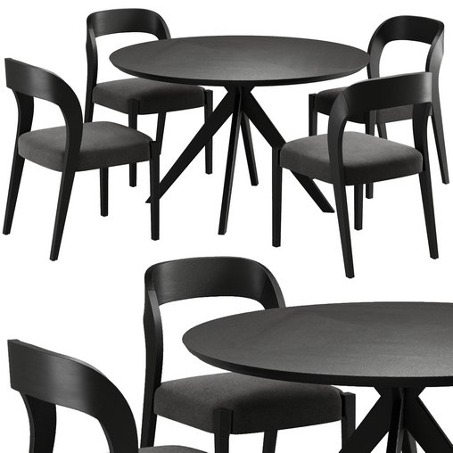 Dinning chair and table72 3d model Download Maxve