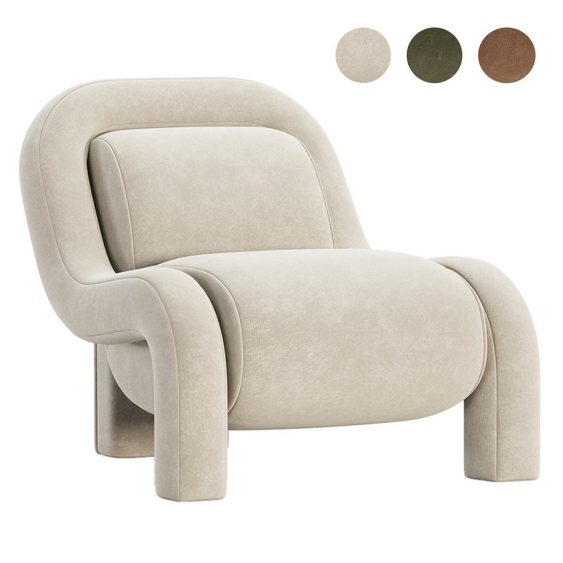 Ellis Chair, Mohair Pewter