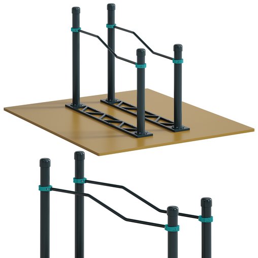 Bars Curved Multi Level by Kenguru 3d model Download Maxve