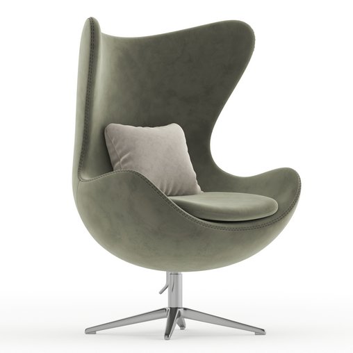 Armchair Arne Jacobsen Style Egg Chair 3d model Download Maxve