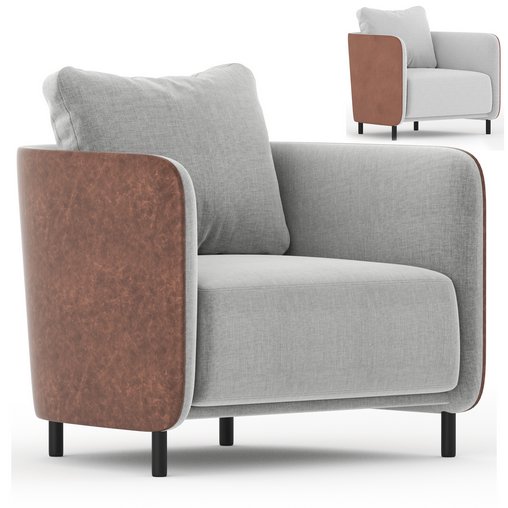 Blendy Lounge Armchair 3d model Download Maxve
