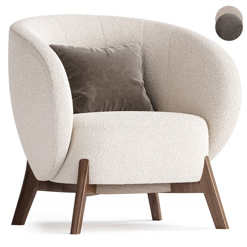 Tilar armchair 2 3d model Download Maxve