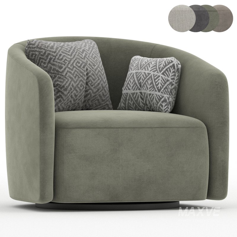 Mila swivel armchair