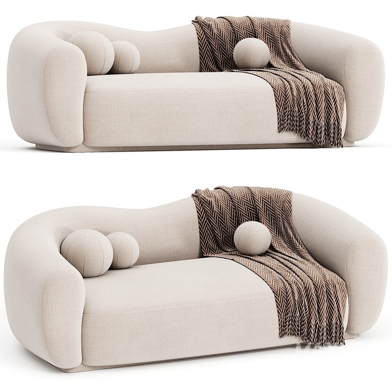 Curved 3 Seater Sofa for Living Room