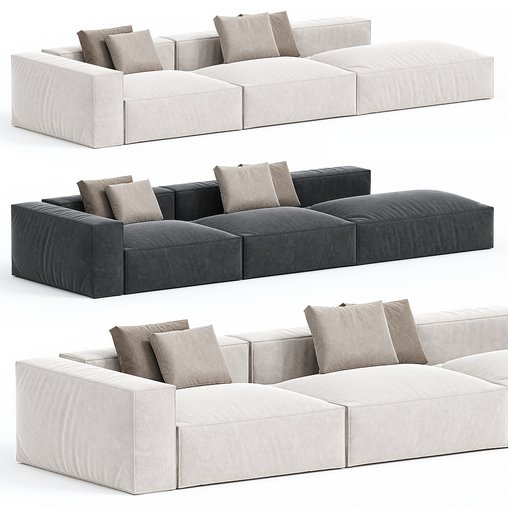 Cosima sofa 3d model Download Maxve